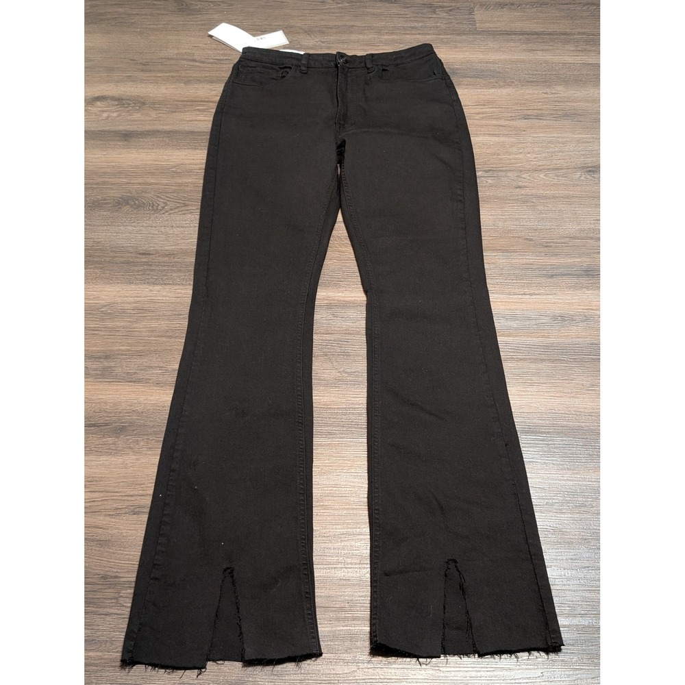 NWT 3x1 Maya Split Mid Rise‎ Boot Leg Jeans Noir Black Size 30 Made in Italy